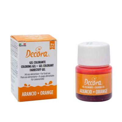 Colorante in gel per alimenti colore intenso arancio 28 g Decora