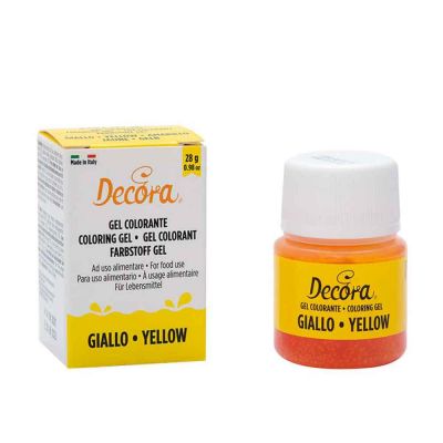 Colorante in gel per alimenti colore intenso giallo 28 g Decora