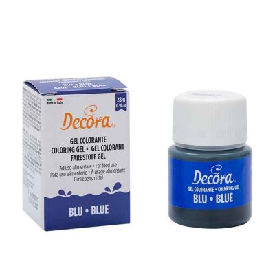 Colorante in gel per alimenti colore intenso blu 28 g Decora