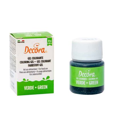 Colorante in gel per alimenti colore intenso verde 28 g Decora