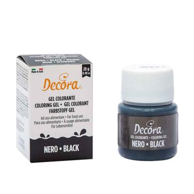 Colorante in gel per alimenti colore intenso nero 28 g Decora