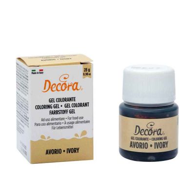 Colorante in gel per alimenti colore intenso avorio 28 g Decora