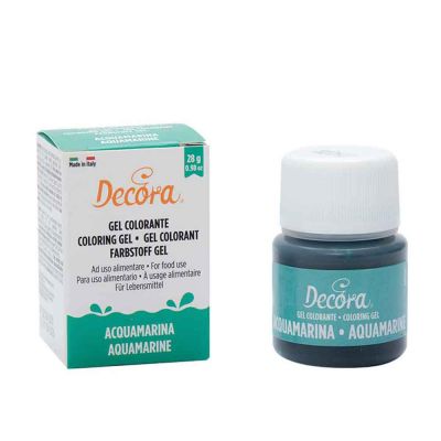 Colorante in gel per alimenti colore intenso acquamarina 28 g Decora