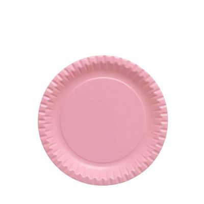 10 Piatti di carta rosa in cartoncino per feste DOpla Party Ø23 cm