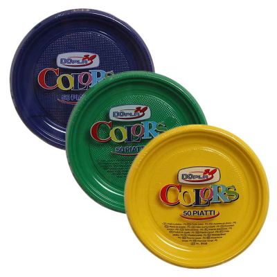 Piatti di plastica colorati DOpla Colors Ø 17 cm in 20 colori tinta unita