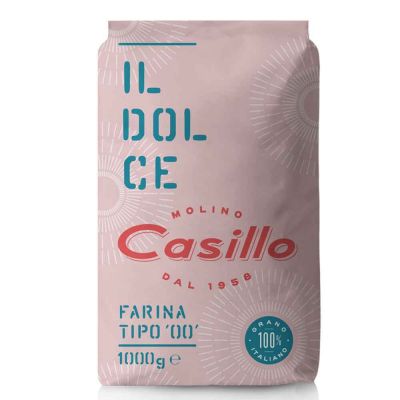 Farina di grano tenero tipo 00 per dolci W160 Casillo 1 kg