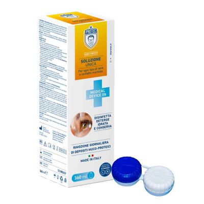 Soluzione unica per lenti a contatto 360ml e astuccio porta lenti