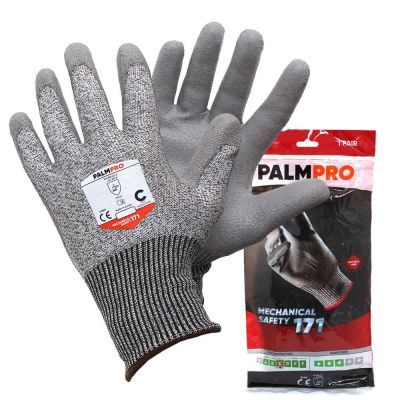 1 Paio guanti da lavoro in maglia HPPE PalmPro 171 taglia M-7