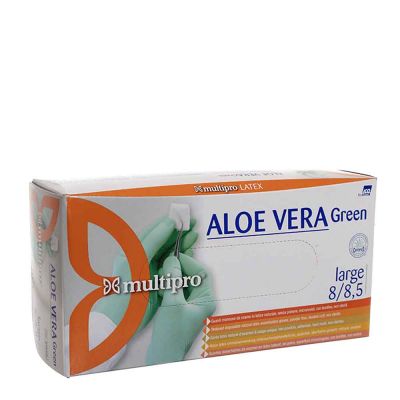 Guanti lattice monouso Icoguanti Multipro Aloe Vera green L 8-8,5