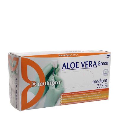 Guanti lattice monouso Icoguanti Multipro Aloe Vera green M 7-7,5