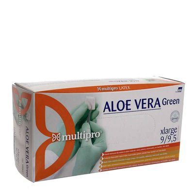 Guanti lattice monouso Icoguanti Multipro Aloe Vera green XL 9-9,5