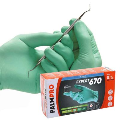 100 Guanti nitrile verde Icoguanti PalmPro Expert 670