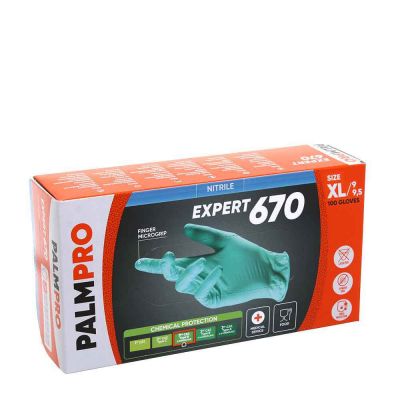 100 Guanti nitrile verde Icoguanti PalmPro Expert 670 taglia XL 9-9,5