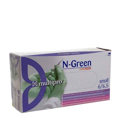 100 Guanti  nitrile monouso Icoguanti Multipro N-Green XS 5-5,5