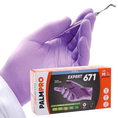 100 Guanti nitrile viola Icoguanti PalmPro Expert 671