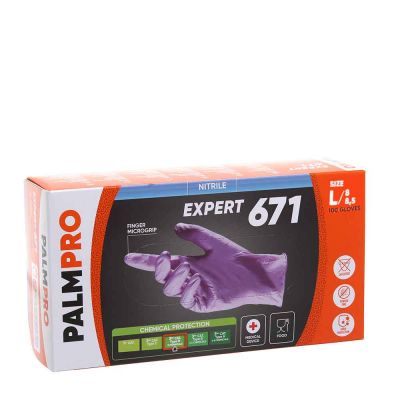 100 Guanti medicali nitrile Multipro N-Purple taglia L