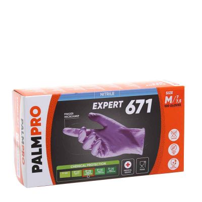 100 Guanti medicali nitrile Multipro N-Purple taglia M