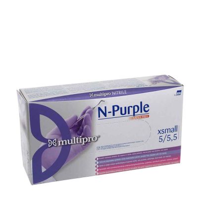 100 Guanti  nitrile monouso Icoguanti Multipro N-Purple XS 5-5,5 