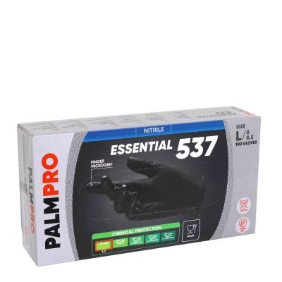 Guanti in nitrile nero Icoguanti Palmpro Essential 537 L 8-8,5