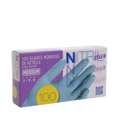 Guanti nitrile Nitril Lite azzurri taglia M