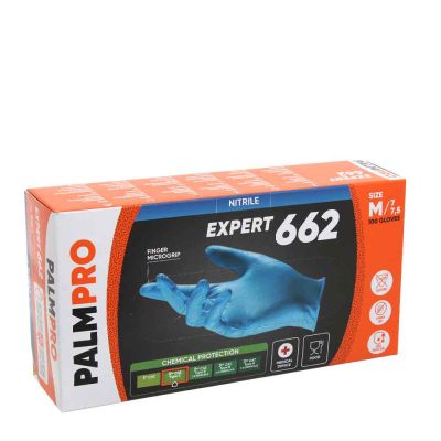 100 guanti in nitrile PalmPro Expert 662 taglia M 7-7,5