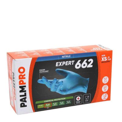 Guanti in nitrile azzurro Icoguanti Palmpro Expert 662 XS 5-5,5