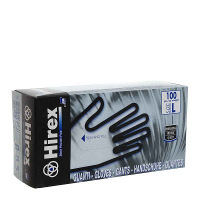 Guanti in lattice monouso Hirex colore nero taglia L