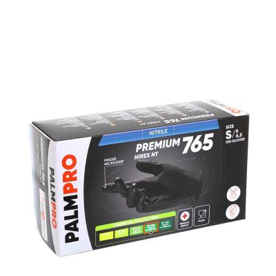 100 guanti in nitrile nero Icoguanti PalmPro PalmPro Premium 765 taglia S 6-6,5