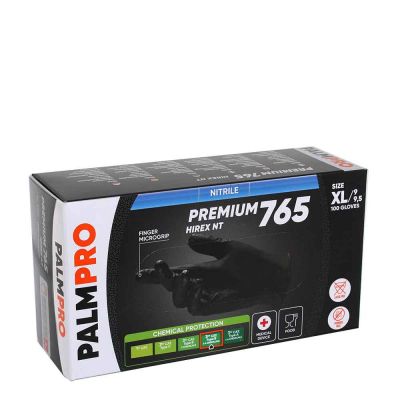100 guanti in nitrile nero Icoguanti PalmPro PalmPro Premium 765 taglia XL 9-9,5  