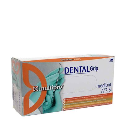 100 Guanti medicali lattice Multipro Dental grip taglia M