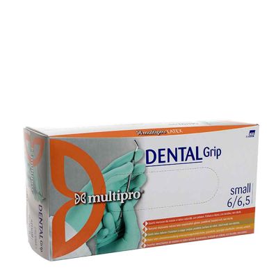100 Guanti medicali lattice Multipro Dental grip taglia S 