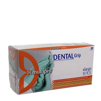 100 Guanti medicali lattice Multipro Dental grip taglia XL