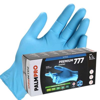 100 Guanti nitrile azzurro Icoguanti PalmPro Premium 777 Syntho