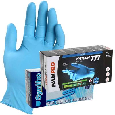 100 Guanti nitrile azzurro Syntho Latex Free taglie a scelta