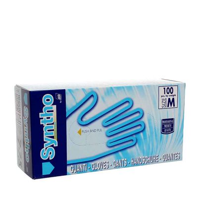100 Guanti nitrile azzurro Syntho Latex Free taglia M