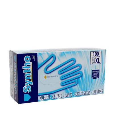 100 Guanti nitrile azzurro Syntho Latex Free taglia XL