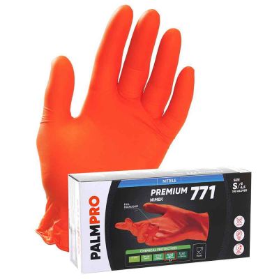 100 Guanti in nitrile arancione Icoguanti PalmPro Premium 771 Nimek