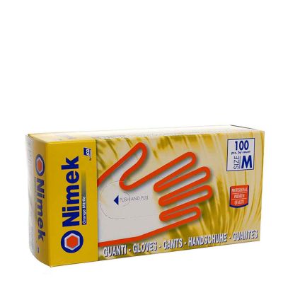 Guanti nitrile monouso Icoguanti Nimek arancioni M 7-7,5