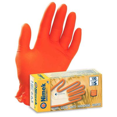 100 Guanti nitrile arancione Nimek