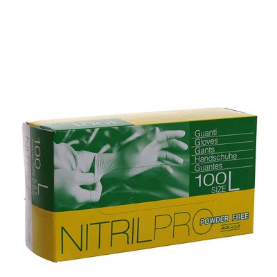 Guanti nitrile Nitril Pro Powderfree azzurri taglia L