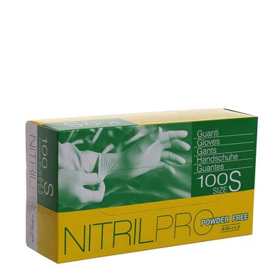 Guanti nitrile Nitril Pro Powder free azzurri taglia S