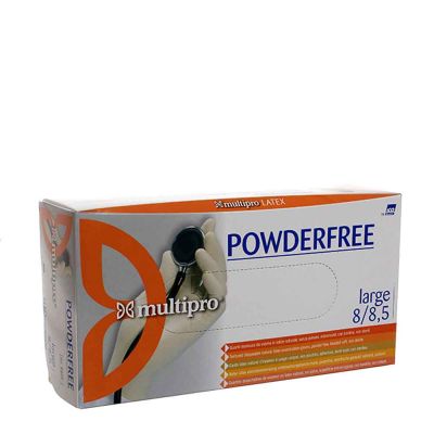 100 Guanti medicali latice Multipro Powderfree taglia L