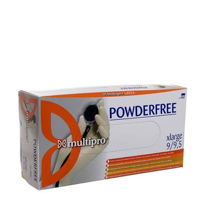 100 Guanti medicali latice Multipro Powderfree taglia XL