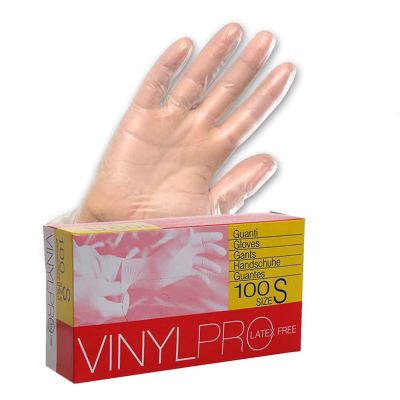 Guanti in vinile monouso VinylPro latex free bianco trasparente