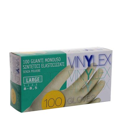 Guanti in vinile monouso Vinilex colore bianco taglia L
