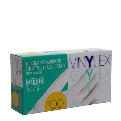 Guanti in vinile monouso Vinilex colore bianco taglia M
