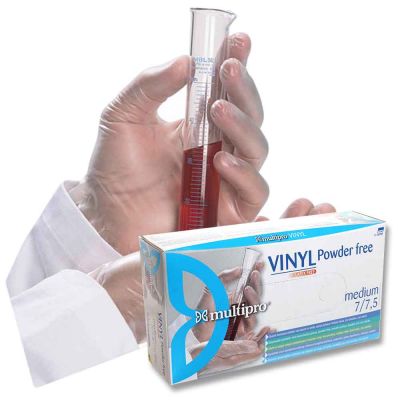 100 Guanti in vinile Icoguanti Multipro Vinyl senza polvere trasparenti
