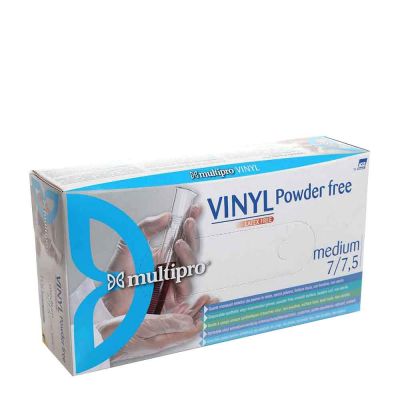 100 Guanti in vinile Icoguanti Multipro Vinyl senza polvere trasparenti M 7-7,5