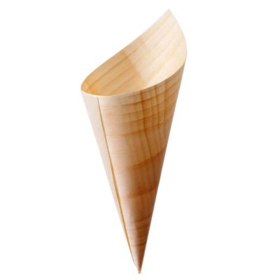 Coni finger food di legno in foglia di pino 24 x Ø 9,5 cm