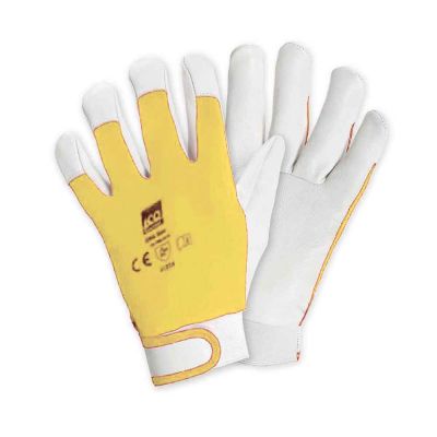 1 Paio guanti da lavoro in pelle fiore riutilizzabili Icoguanti GOLF M-7